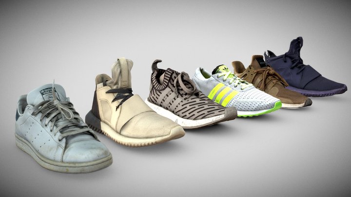 Adidas Shoes Bundle 3D Model