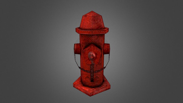 PSX Low-poly Fire Hydrant 3D Model
