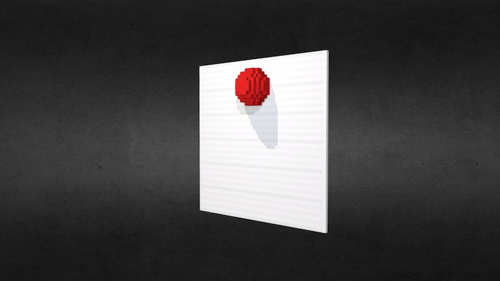 Voxel Bouncing Ball 3D Model