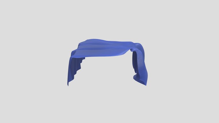 Mike's Blue Tablecloth 3D Model