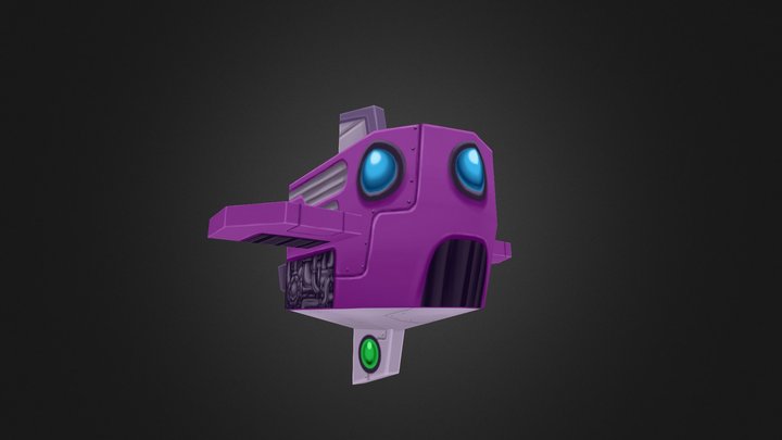Low Poly Air Ship 3D Model