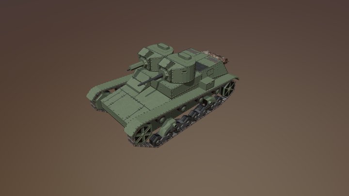 7TP DW Refited low poly for free 3D Model