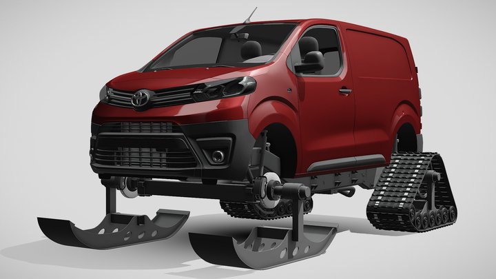 Toyota ProAce Van Ski 2018 3D Model