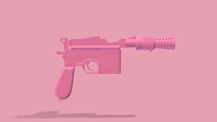 Blaster Han Solo Parte 2 3D Model
