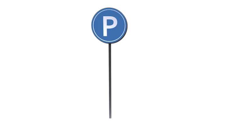 Road Sign (Parking) 3D Model