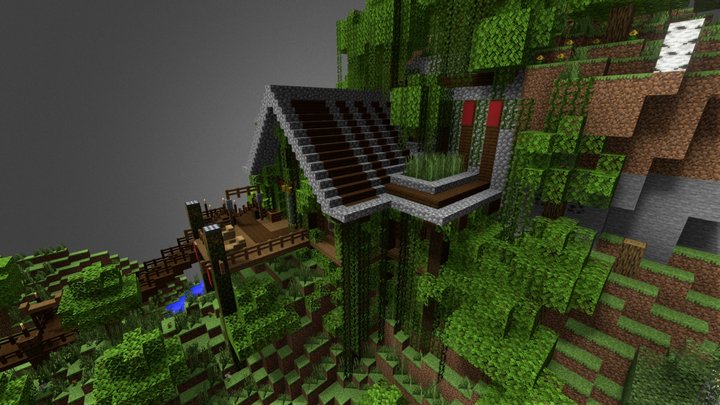 Minecraft Forest Villa 3D Model