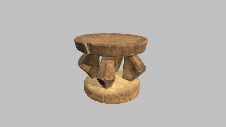 Dogon Stool 3D Model