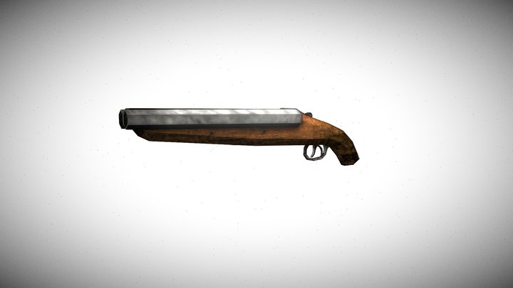 Ps1 Shotgun 3D Model
