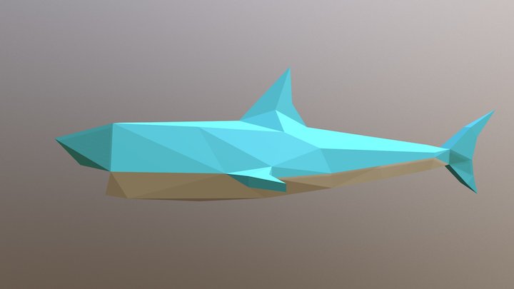 Low-Poly Shark 3D Model