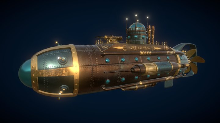 Orthoceras - Steampunk Abyssal Cruiser 3D Model