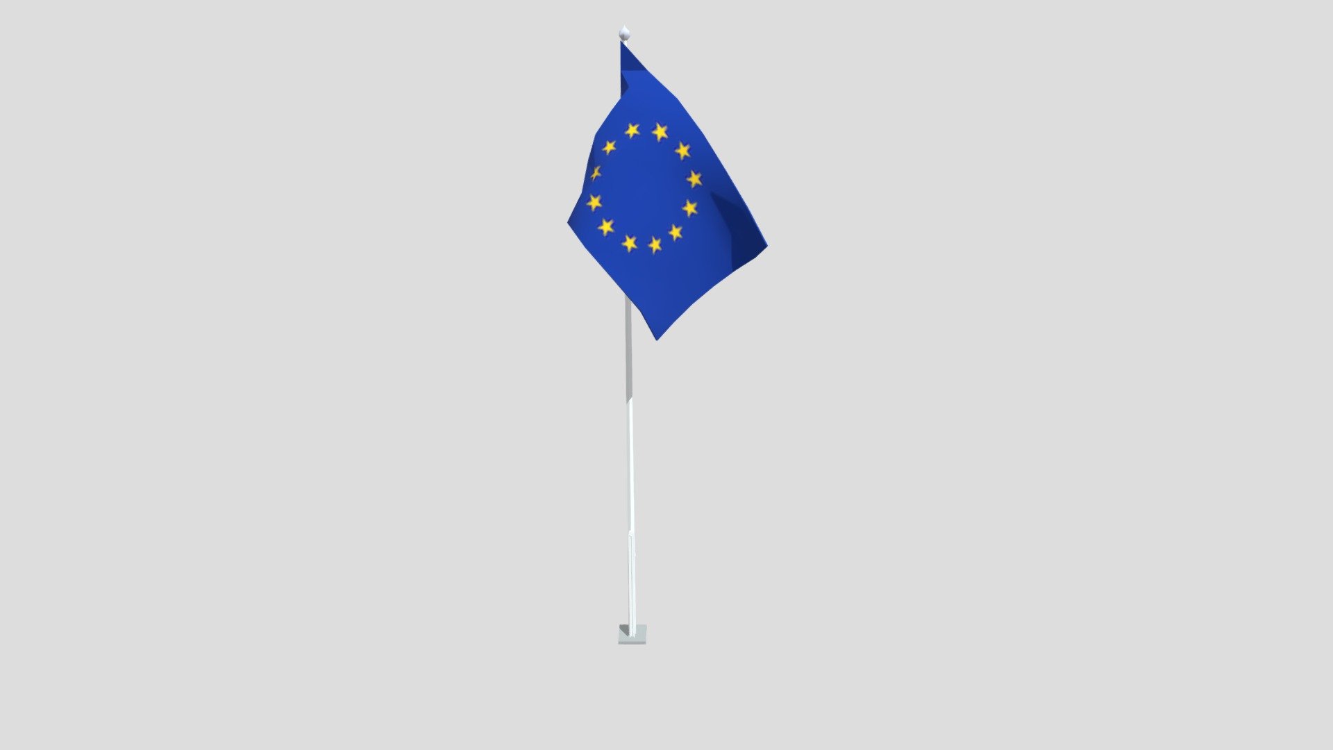 Flag hinged pole