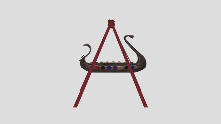 Viking Ship Pendulum Ride 3D Model