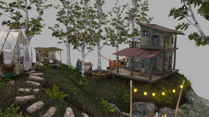 DAE Diorama - Eco House 3D Model