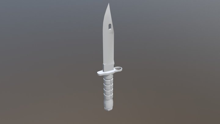 Lowpoly Bayonet M9 3D Model