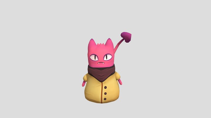 Little Toon Monster - Cute Bad Cat - Evolution 1 3D Model