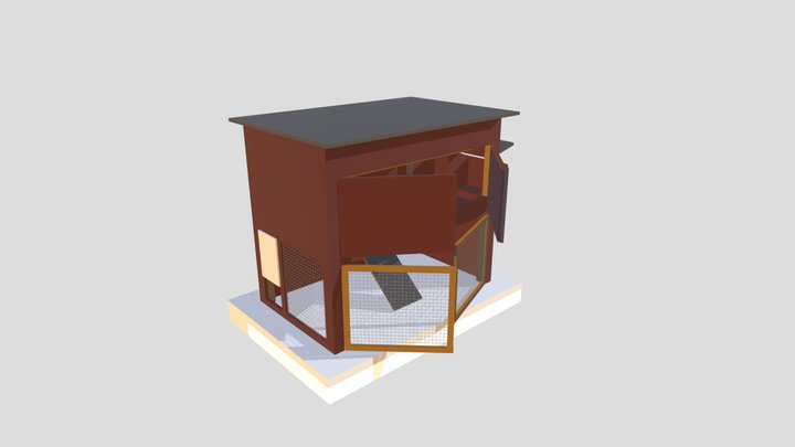 Construction 034 Toit plat_blend 3D Model