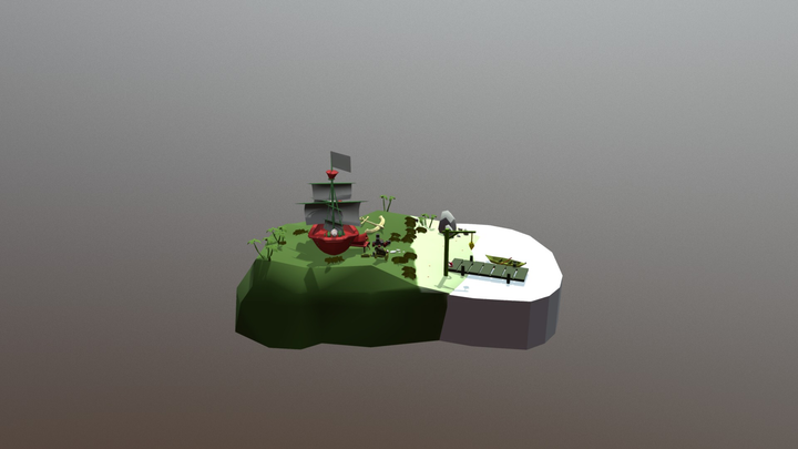 海岛 3D Model
