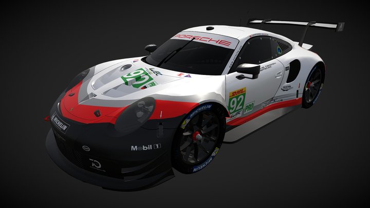 Porsche 911 RSR 3D Model
