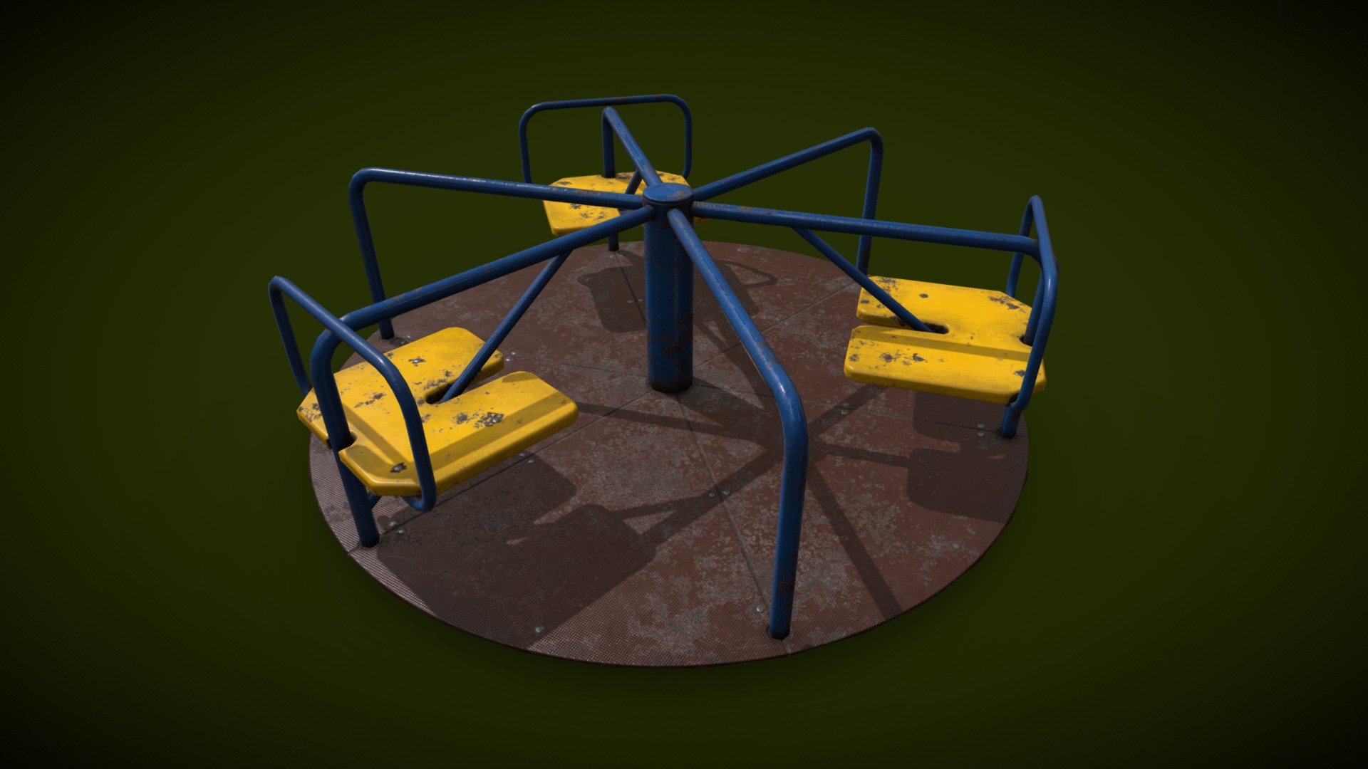 3D model Playground carousel (dirty)