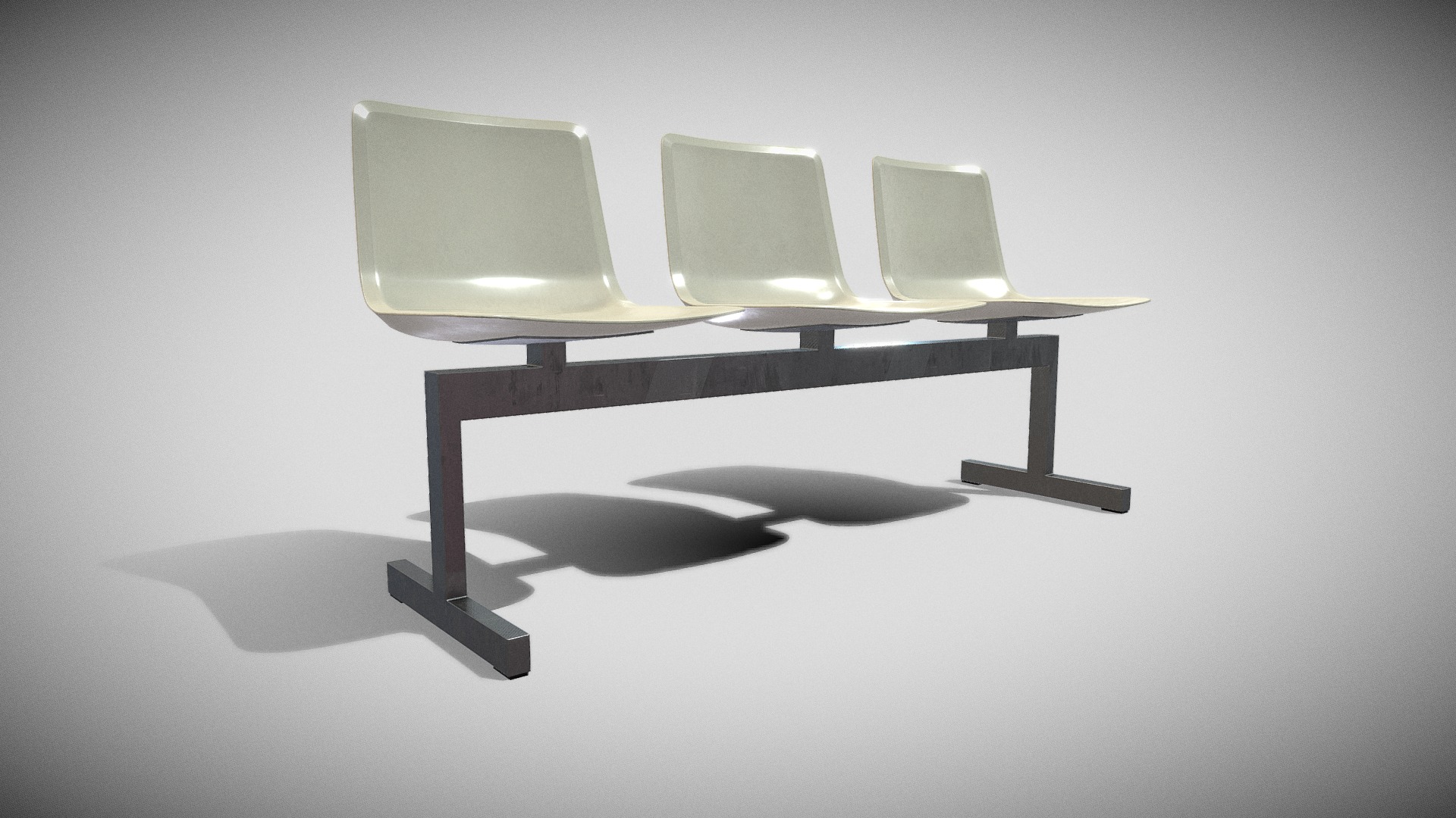 3D model PATO Bench Model-4330 Steel - This is a 3D model of the PATO Bench Model-4330 Steel. The 3D model is about a table with chairs on it.