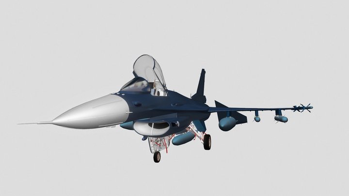 mitsubishi F-2 3D Model