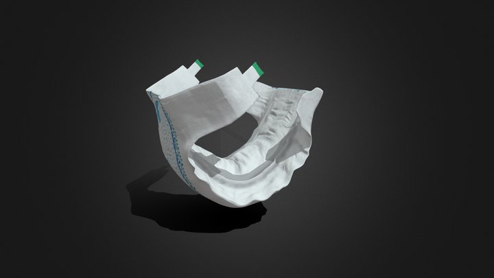Kids Diaper Rigged and Animated 3D Model 3D Model