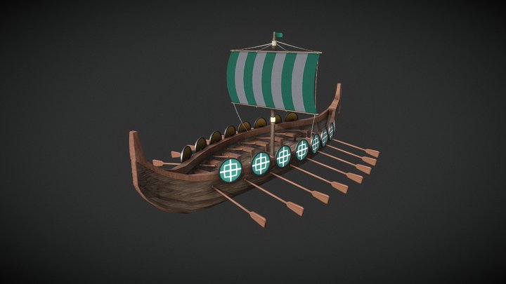 Viking Longboat 3D Model