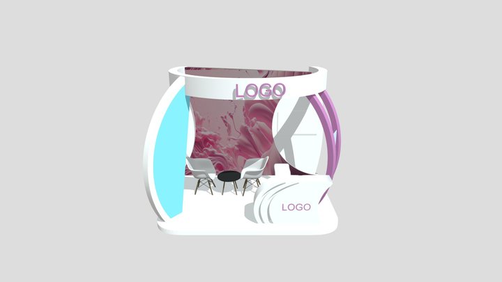 4x3 Booth-02 3D Model