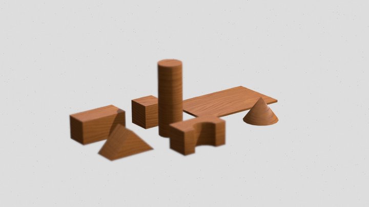 Free Buncha' Blocks 3D Model