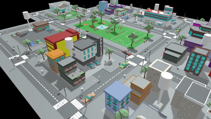 Cidade Lowpoly 3D Model