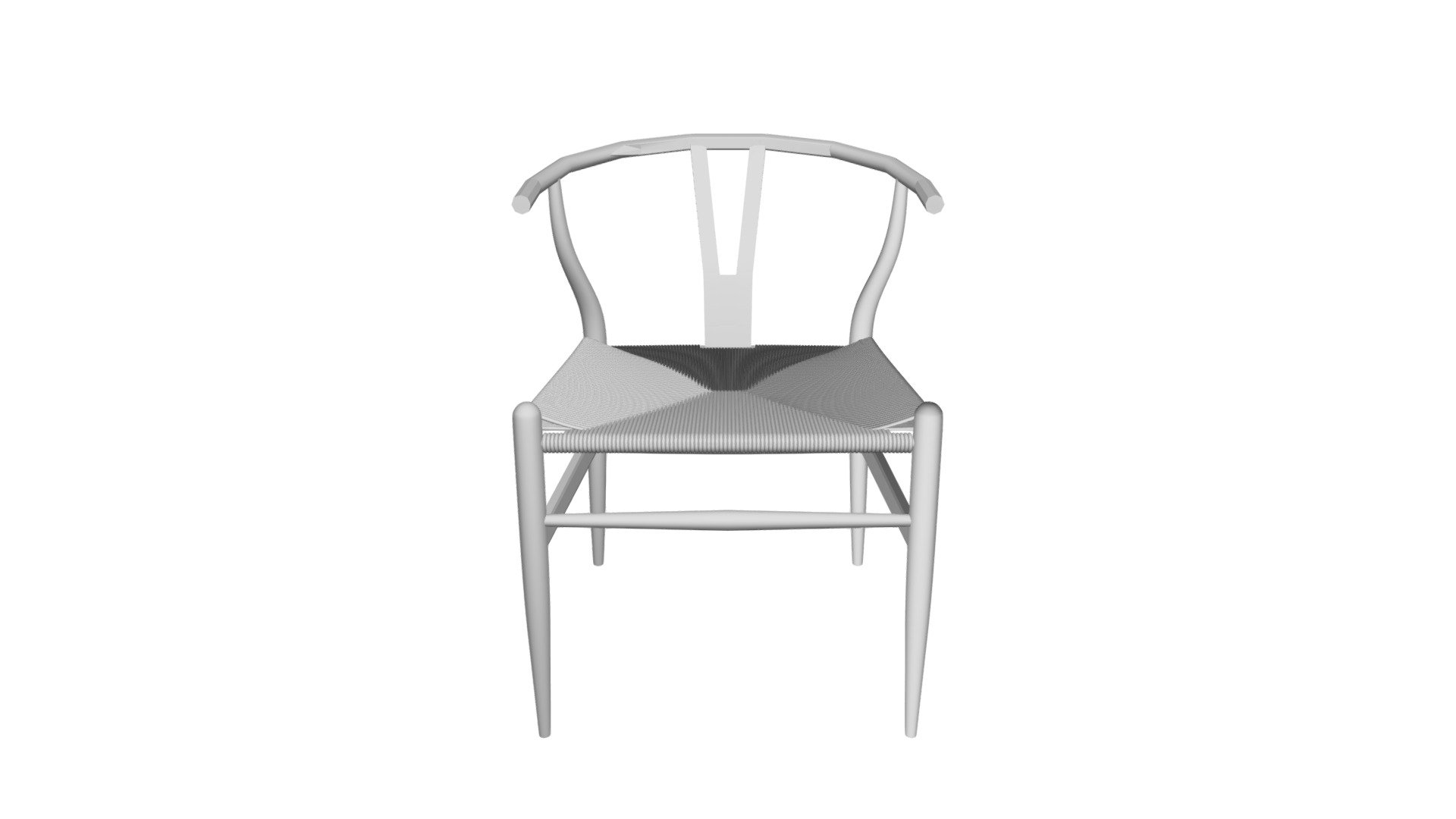 The Wishbone chair painted brown. DGHOME 3D model by dghome.ru