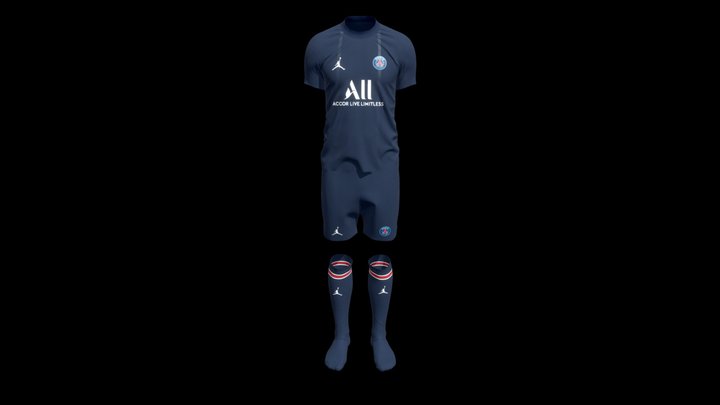 Paris Saint-Germain x Jordan Home Stadium Kit 3D Model