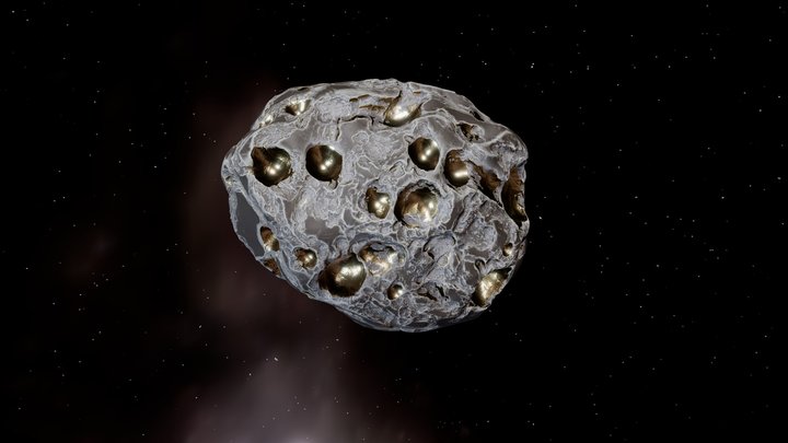 Stylized Asteroid 3D Model
