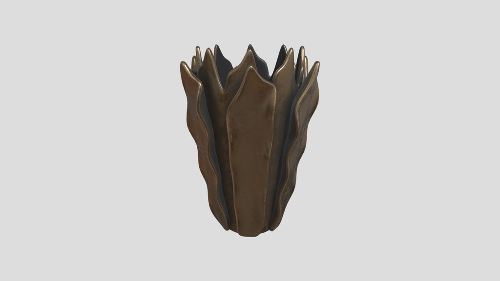 Vase Bronze Seaweeds