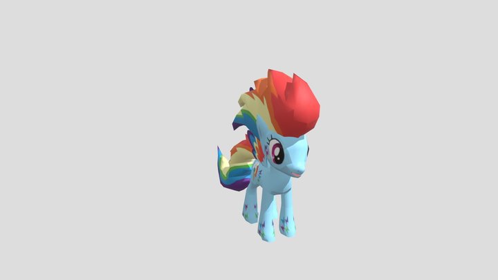 Rainbowfied Rainbow Dash 3D Model