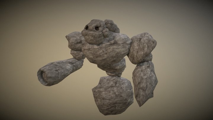 Rock Golem 3D Model