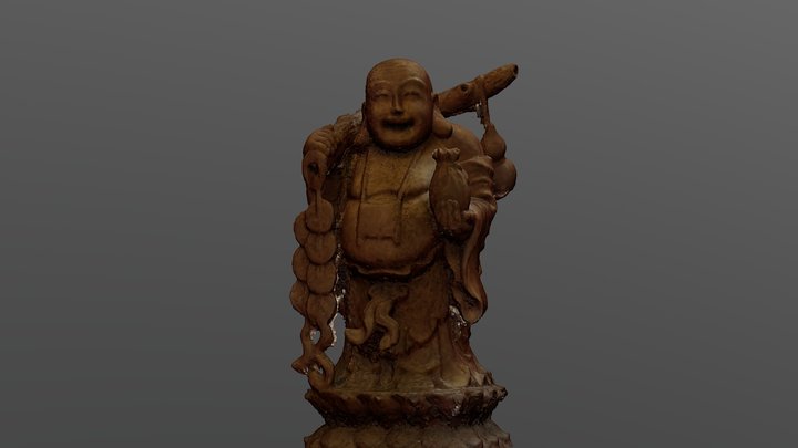 Wooden statuette (Photoscan) 3D Model