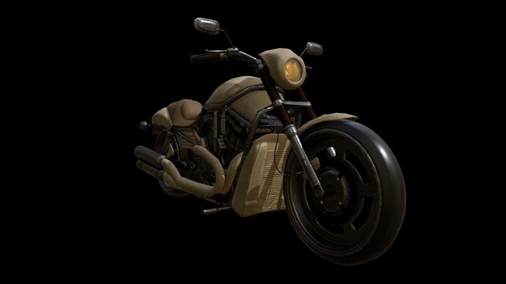 Motocicleta Textura 3D Model