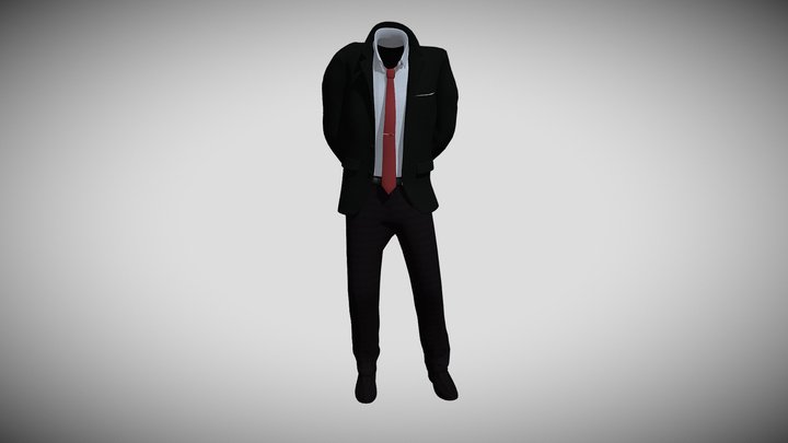 Agent with Beretta 3D Model
