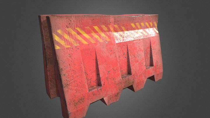traffic barrier 3D Model