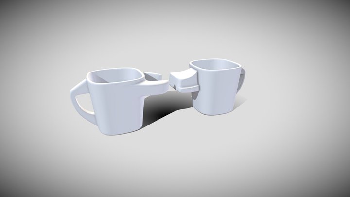 Handshake Cups 3D Model