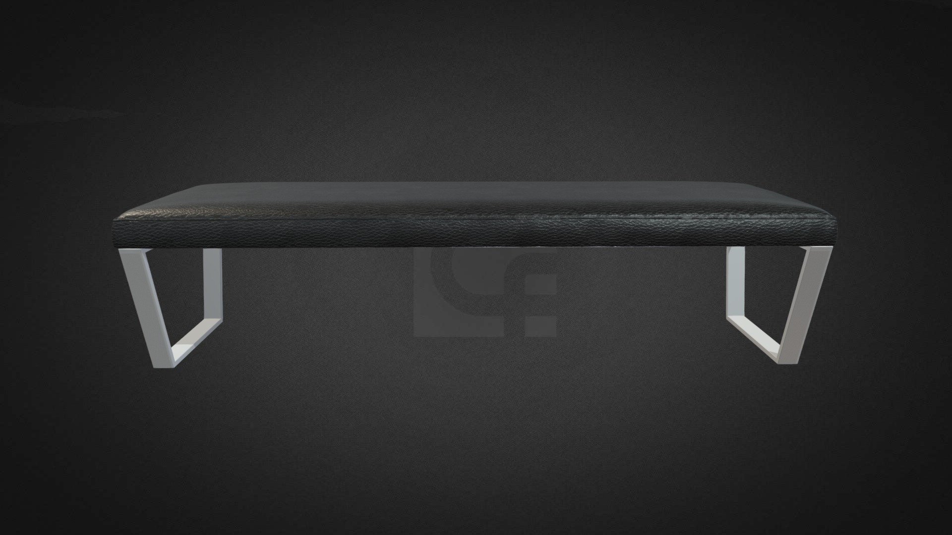 Metal Theater Bench Hire — Sketchfab embed 3D viewer