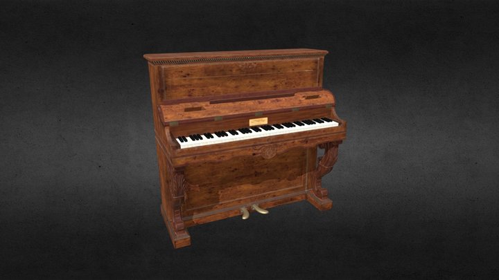 Pianino marki Pleyel z 1847 r 3D Model