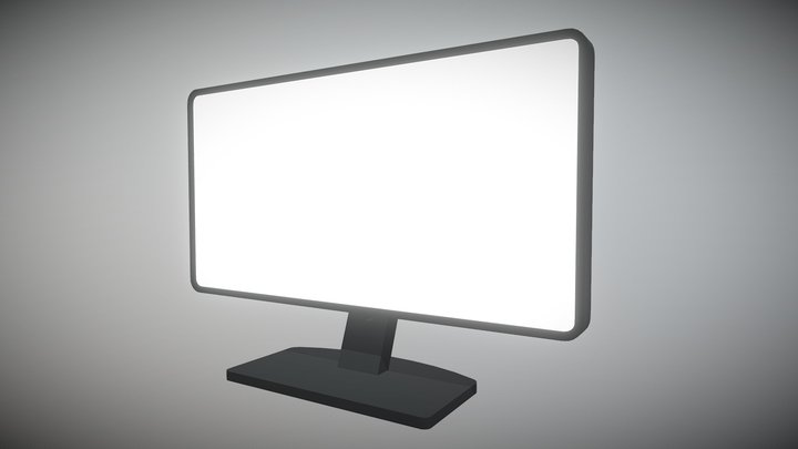 Computer Monitor Lowpoly Model 3D Model