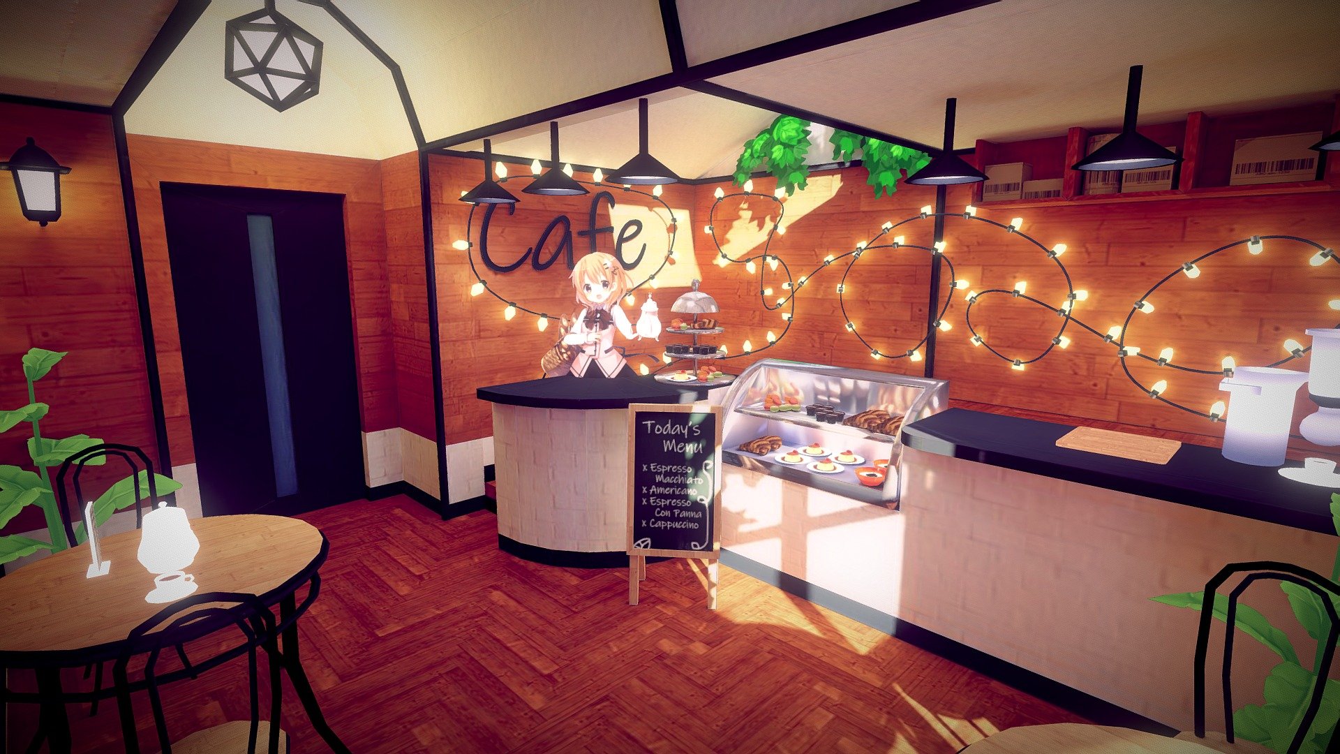 Anime Cafe - 3D model by fangzhangmnm [1d4f3b7] - Sketchfab