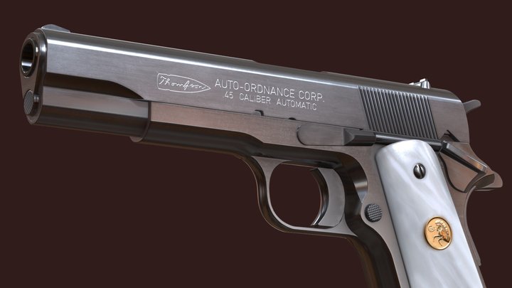 AO M1911A1 (Pearl) | “Pulp Fiction” collection 3D Model