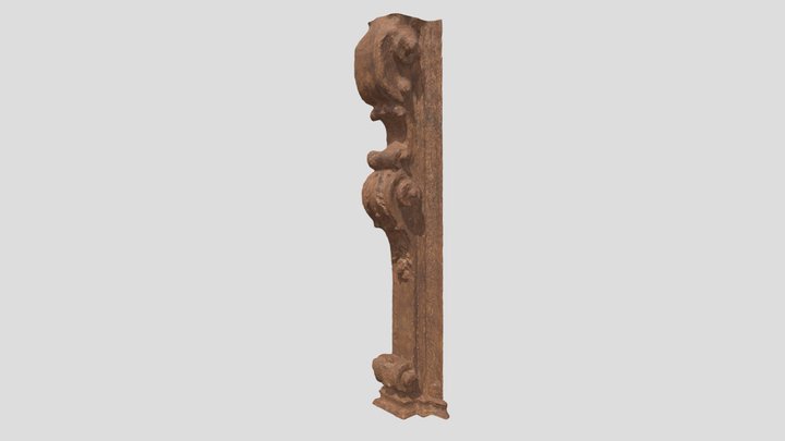 Brazilian baroque Column 3D Model