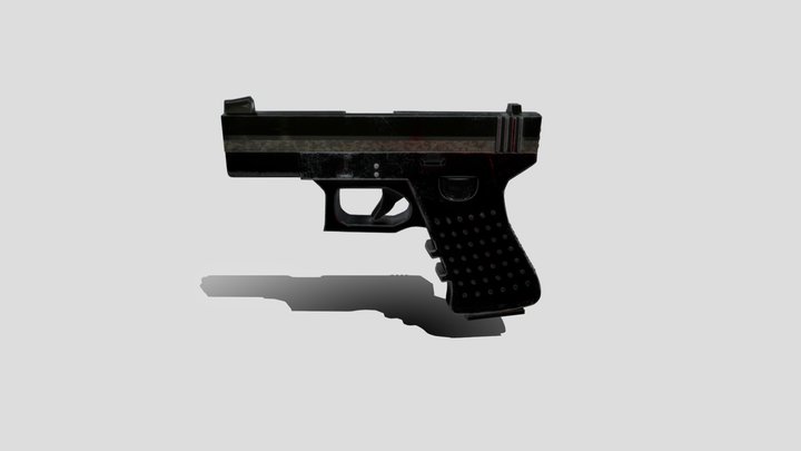 Pistol GameReady 3D Model