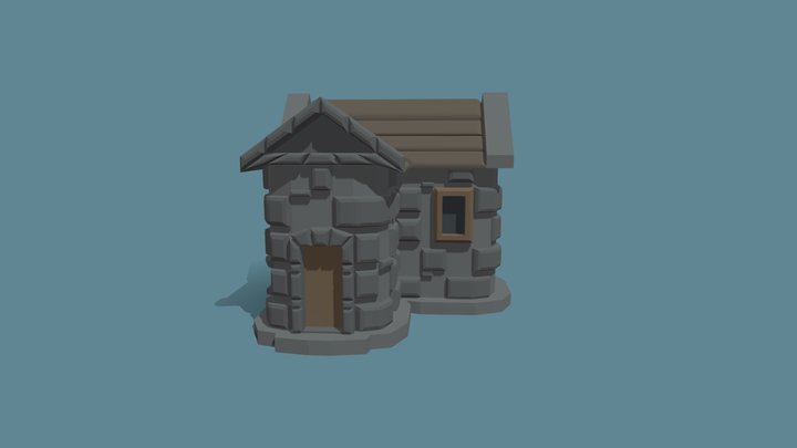 Small Stone House 3D Model