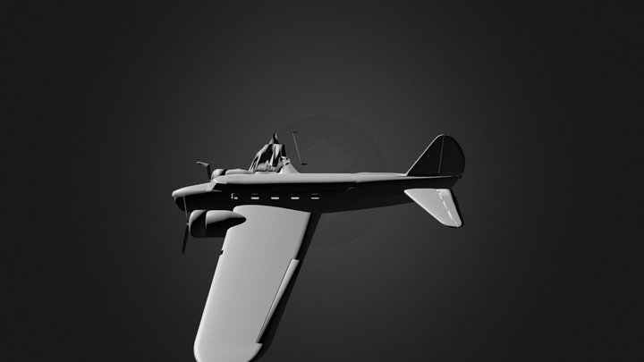 Crashed plane 3D Model